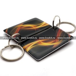 Мини карта Epoxy "Пламя" 42*26 мм