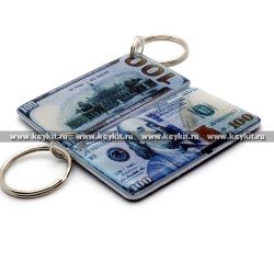 Мини карта Epoxy "банкнота 100 $ USD" 50*30 мм