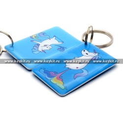 Мини карта Epoxy "Единорог: радуга" 50*30 мм