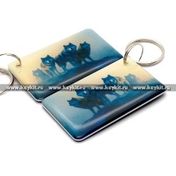 Мини карта Epoxy "Волки стая" 50*30 мм