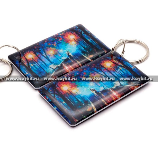 Мини карта Epoxy "Вечерняя прогулка" 50*30 мм