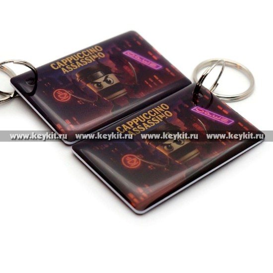 Мини карта Epoxy "Капучино Ассасино" 50*30 мм