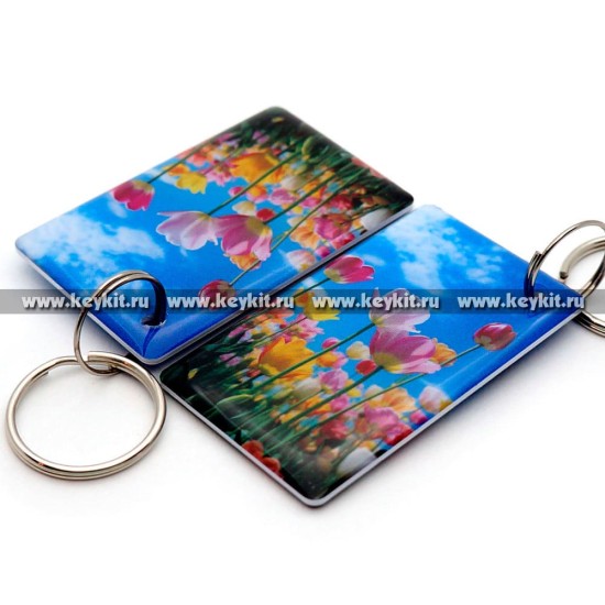 Мини карта Epoxy "Тюльпаны" 50*30 мм