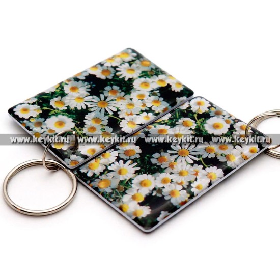 Мини карта Epoxy "Ромашки" 50*30 мм