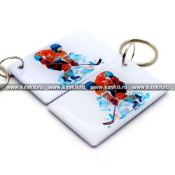 Мини карта Epoxy "Хоккей бел" 50*30 мм