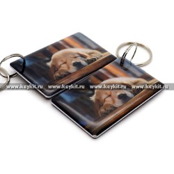 Мини карта Epoxy "Спящий пёсик" 50*30 мм