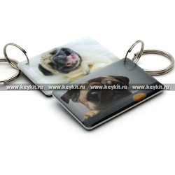 Мини карта Epoxy "Мопс" 50*30 мм