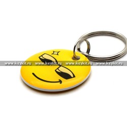 Мини карта Epoxy "Смайл в очках" 25 мм