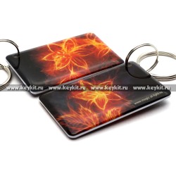 Мини карта Epoxy "Огненный цветок" 42*26 мм