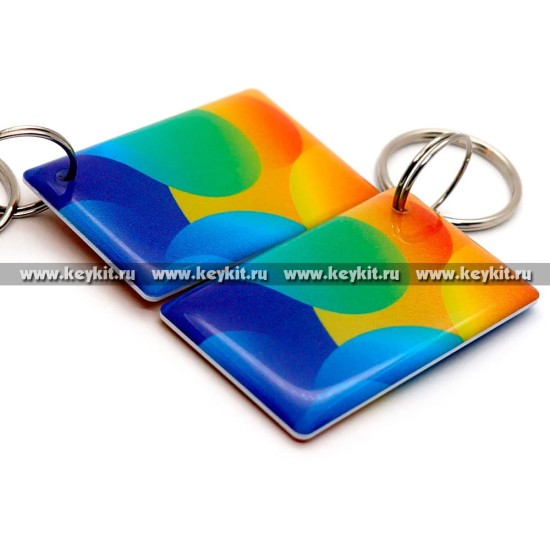 Мини карта Epoxy MF Zero "Радужная абстракция" 42*26мм