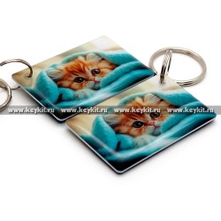 Мини карта Epoxy MF Zero "Котенок под пледом" 42*26мм