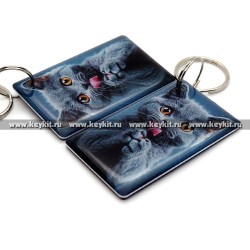 Мини карта Epoxy MF Zero "Серый котенок" 50*30мм