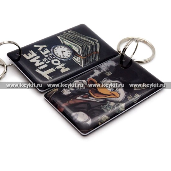 Мини карта Epoxy MF Zero "Время - деньги" 50*30мм